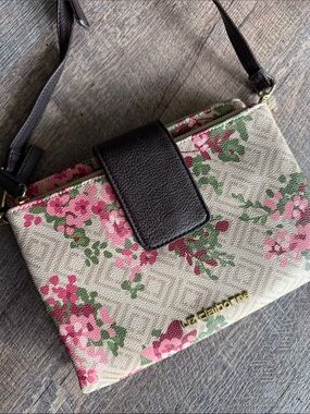 LaCrosse Floral Crossbody Bag - Pink, Green & Brown